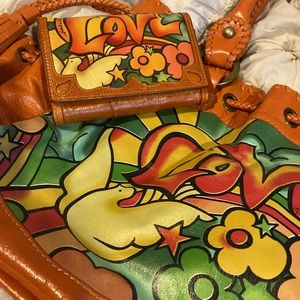 Isabella Fiore Tatoo Handbag & New Wallet New Never Used